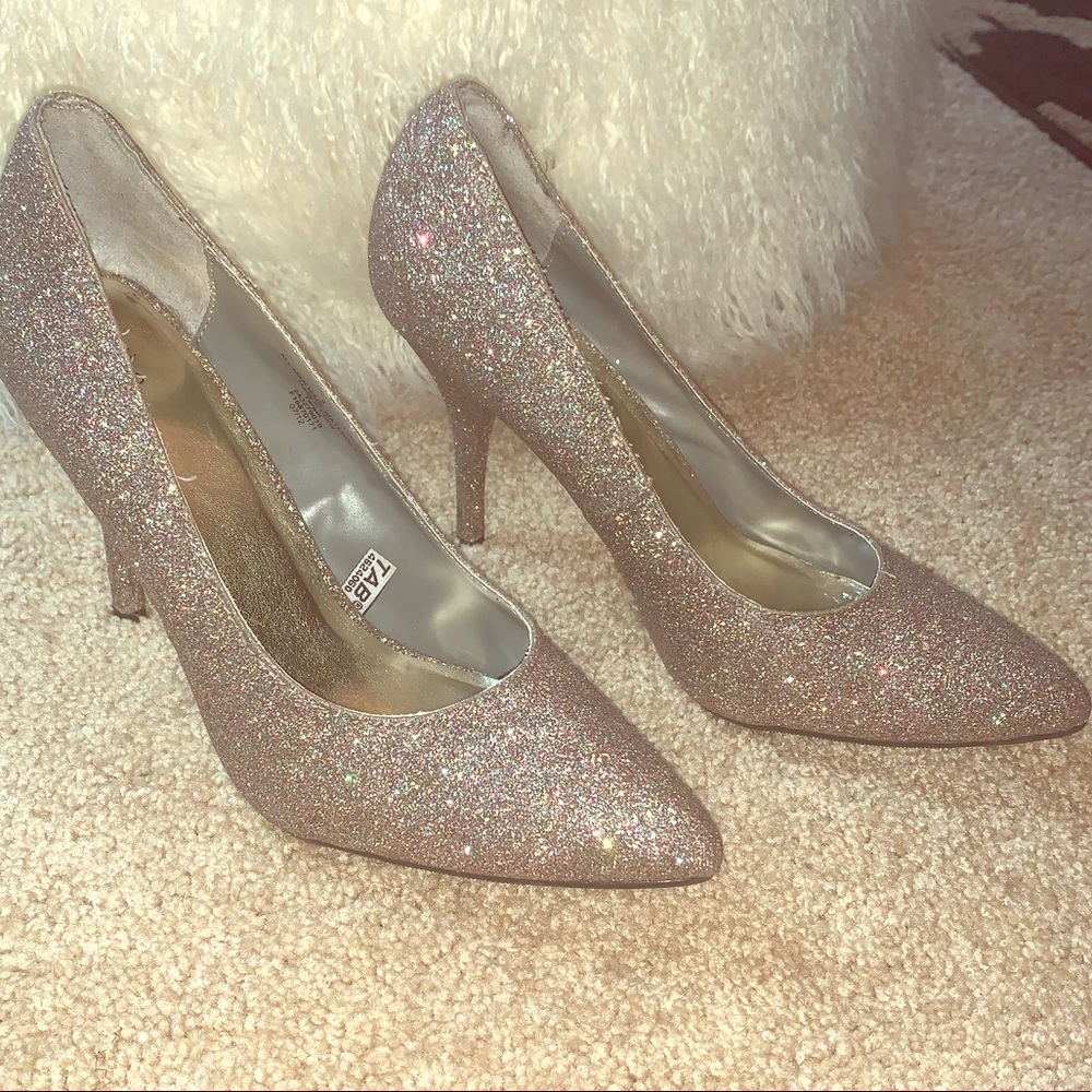 Silver Glitter Heels
